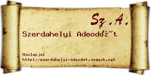 Szerdahelyi Adeodát névjegykártya